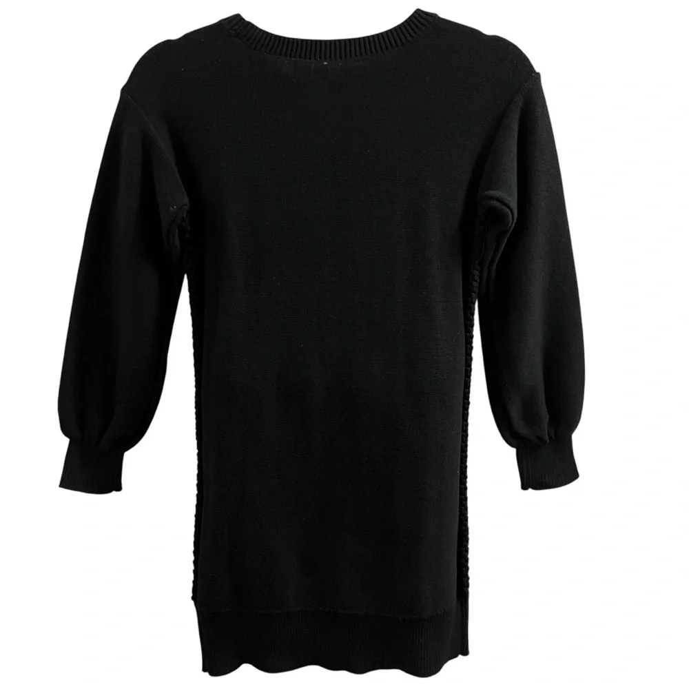 GAP KIDS DRESS, Size L / 10, Black Long Sleeve Cable Knit Sweater Dress.
